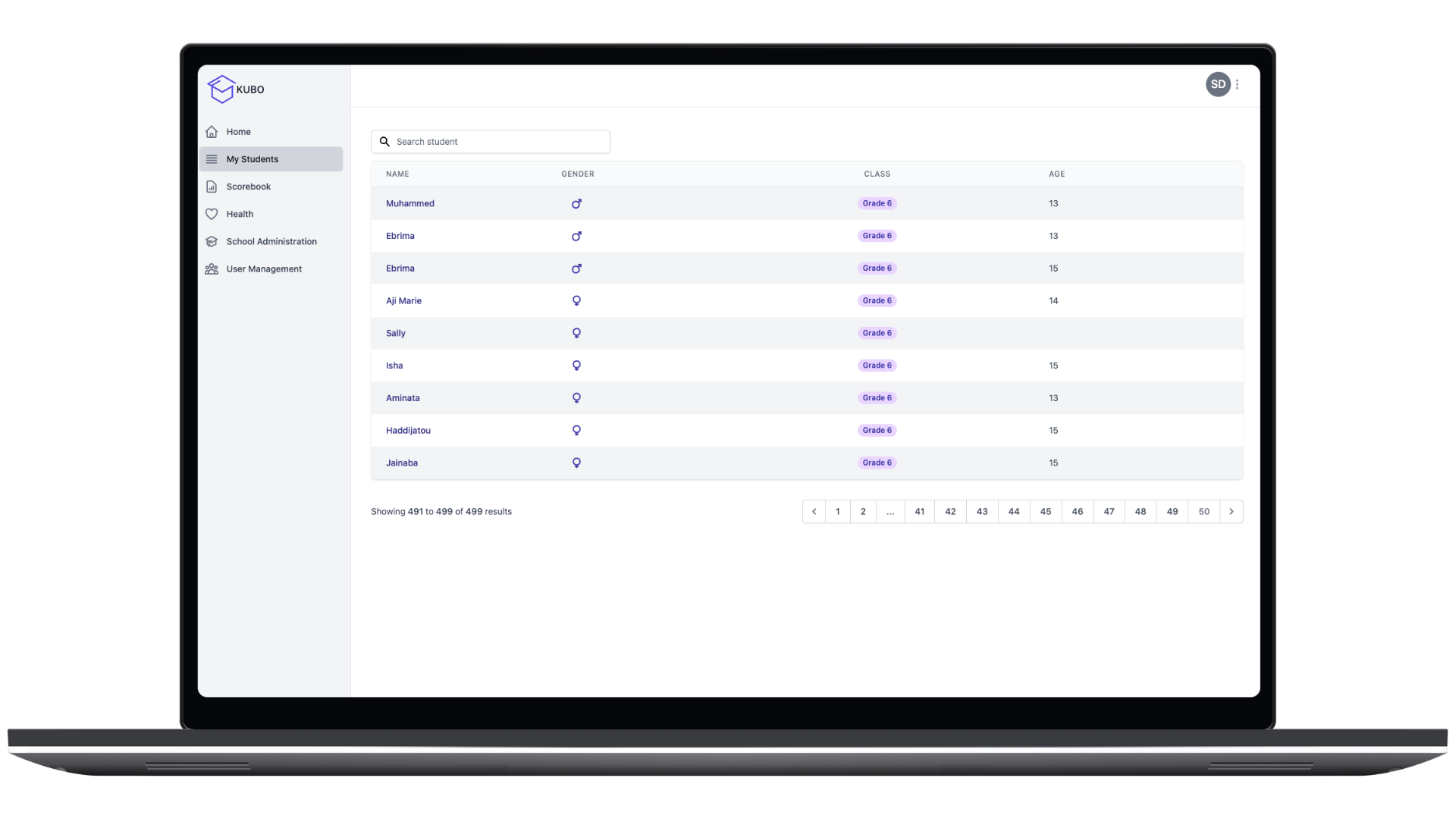 KUBO platform interface